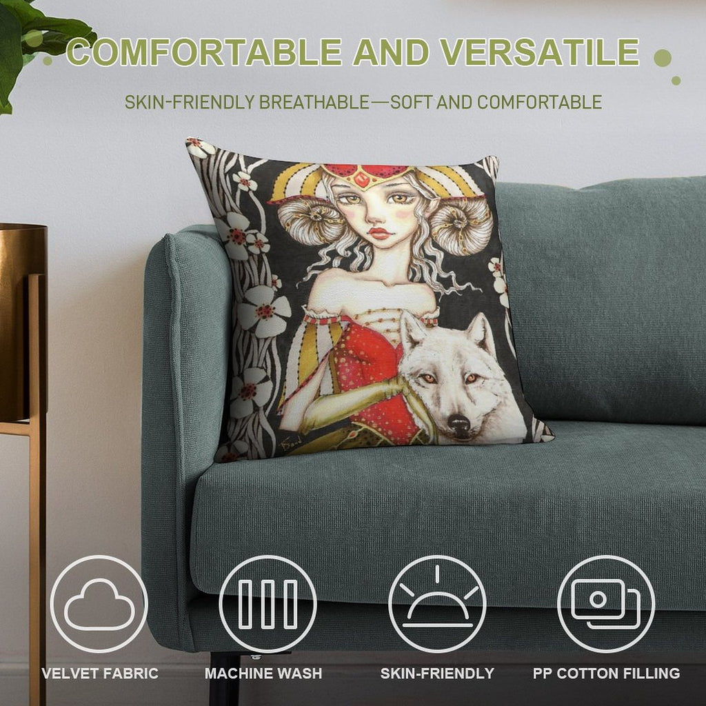 Werewolf Queen Soft Fade-Resistant Throw Pillow