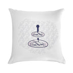 Macaron Display with Blue Outline Soft Anti-Pilling Throw Pillow