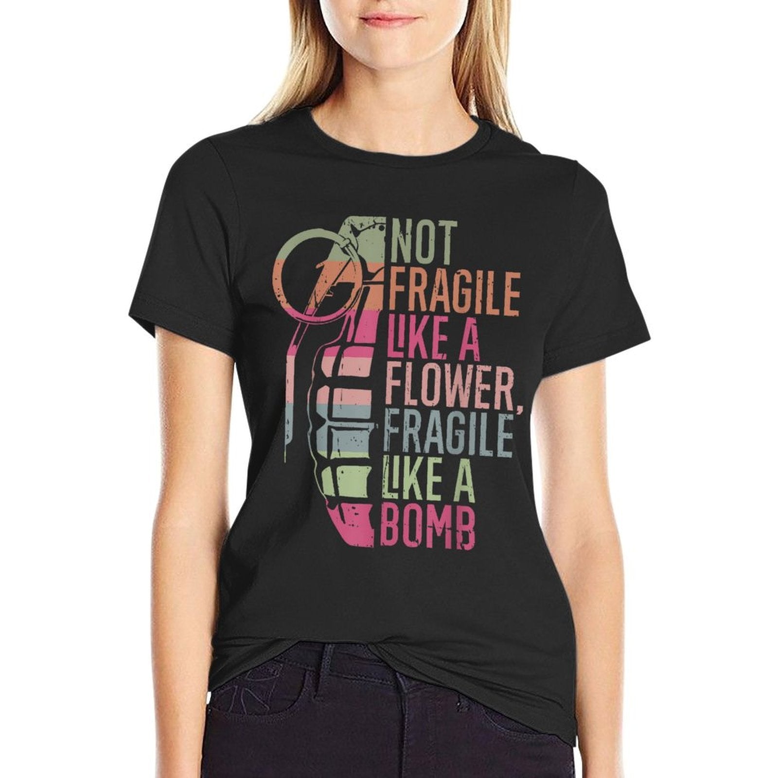 Not Fragile Like A Flower Fragile Like A Bomb  Vintage-inspired T-Shirt