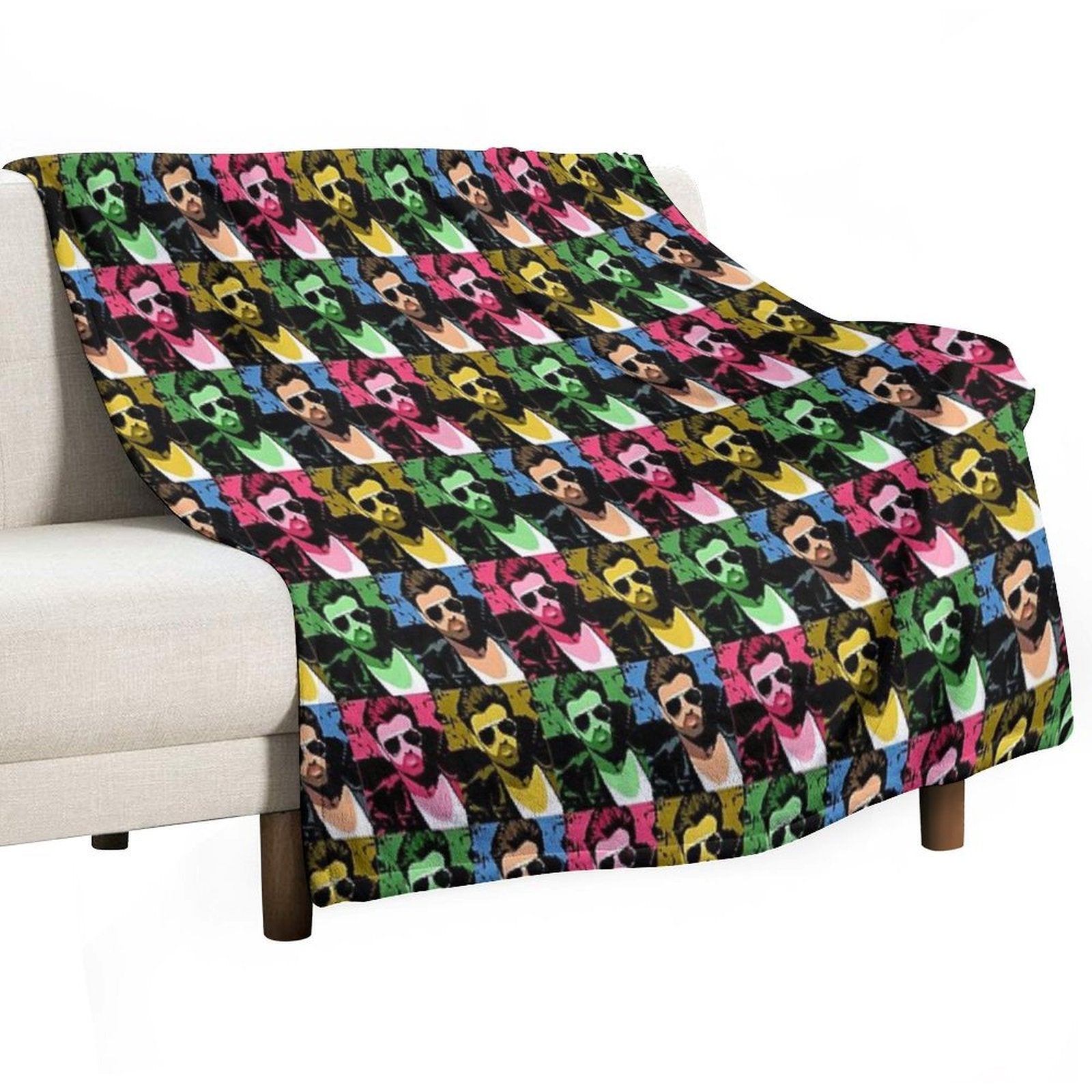 George Michael Pop Art Machine-washable Throw Blanket