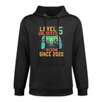 Kids Level 5 Unlocked 5th Birthday 5 Year Old Boy Gifts Gaming Machine Washable Hoodie