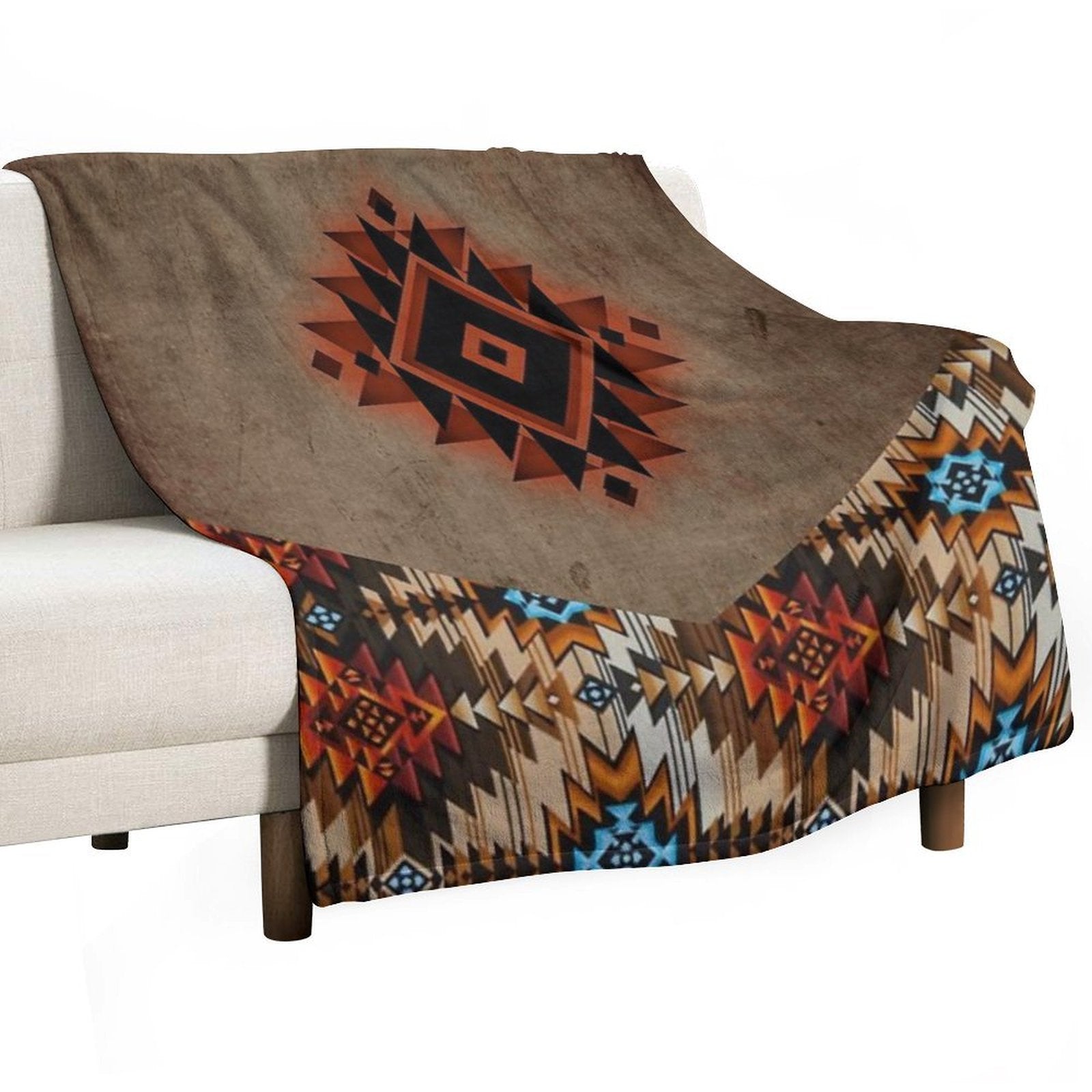 Southwestern Tribal Design Quick-dry Throw Blanket