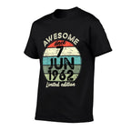 60 Year Old Birthday 7 June 1962 60th Birthday  Odor-resistant T-Shirt