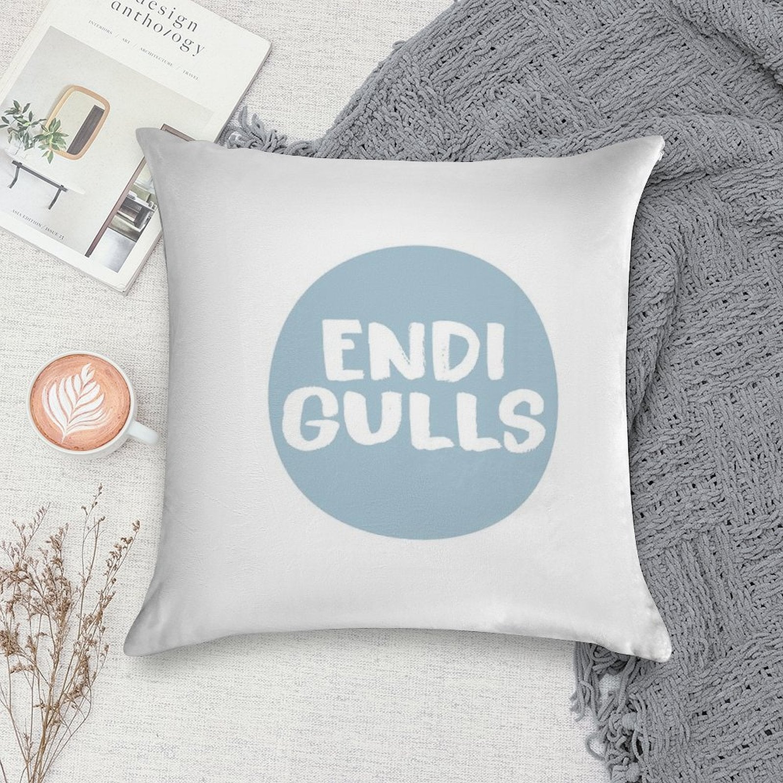 ENDI GULLS Soft Durable Construction Throw Pillow