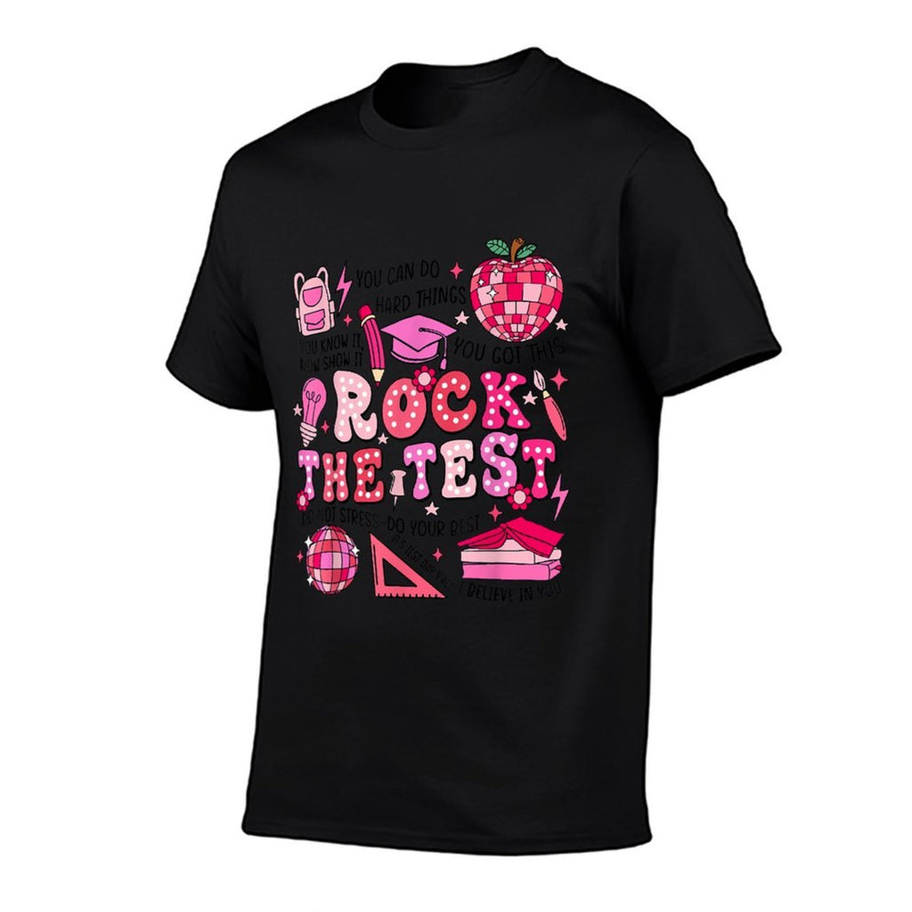 Rock The Test Testing Day Dont Stress Do Your Best Teacher  Trendy Pattern T-Shirt