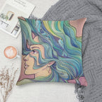 Ocean Wave Soft Washable Throw Pillow