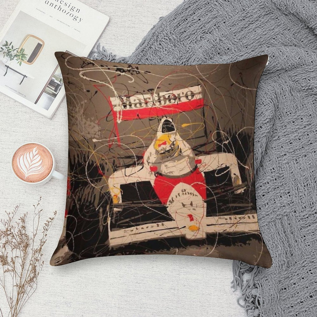 Ayrton Senna Art Soft Anti-Pilling Throw Pillow