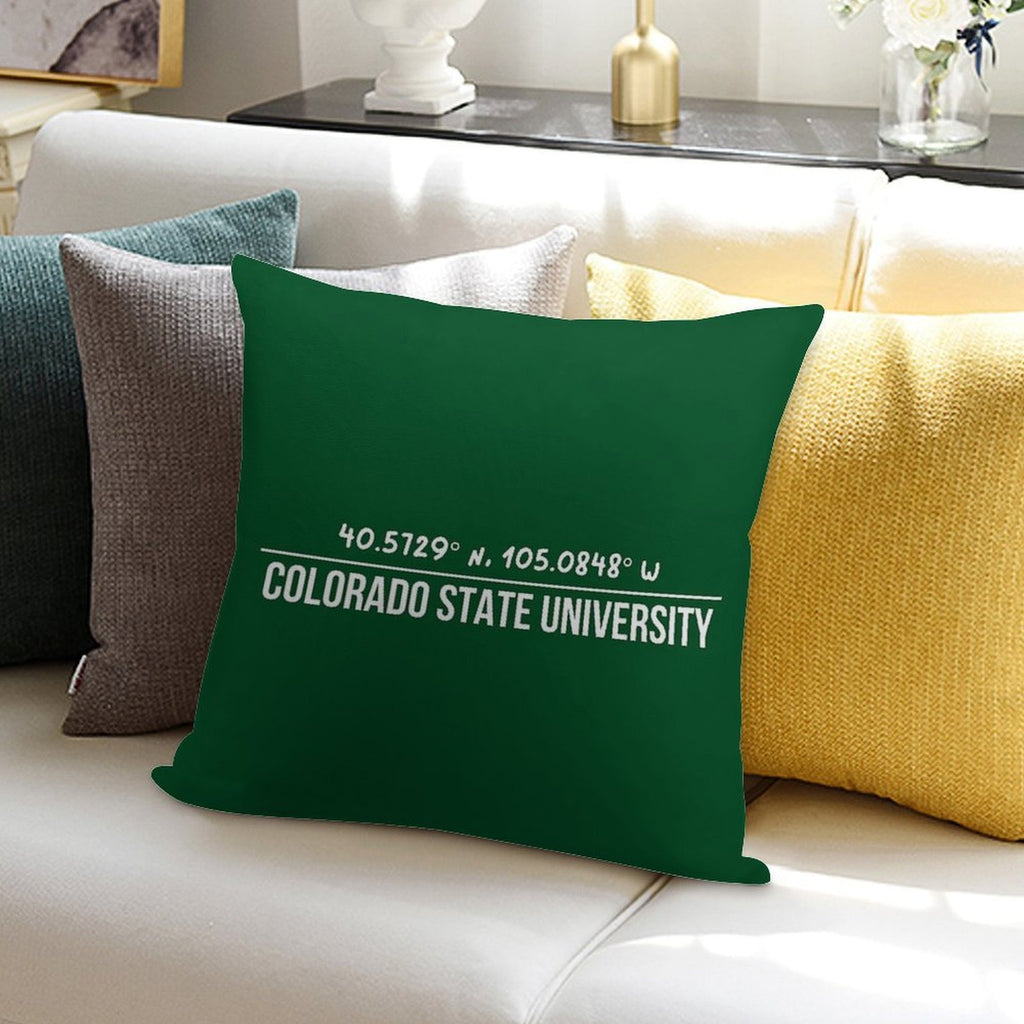 White Coordinates of CSU Bold Green BG Soft Home Decor Throw Pillow
