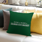 White Coordinates of CSU Bold Green BG Soft Home Decor Throw Pillow
