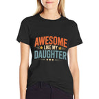 Awesome Like My Daughter Vintage Men Funny Fathers Day Dad  Wrinkle-resistant T-Shirt