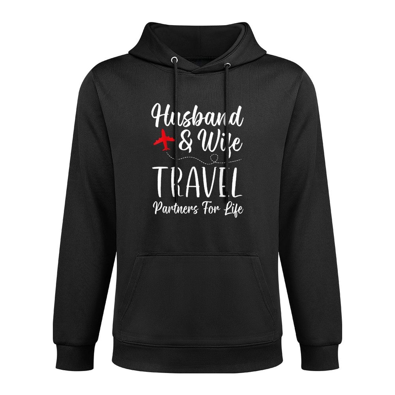 Couple Matching Husband And Wife Travel Partners For Life Unisex Design Hoodie