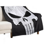 COMIC SKULL Machine-washable Throw Blanket