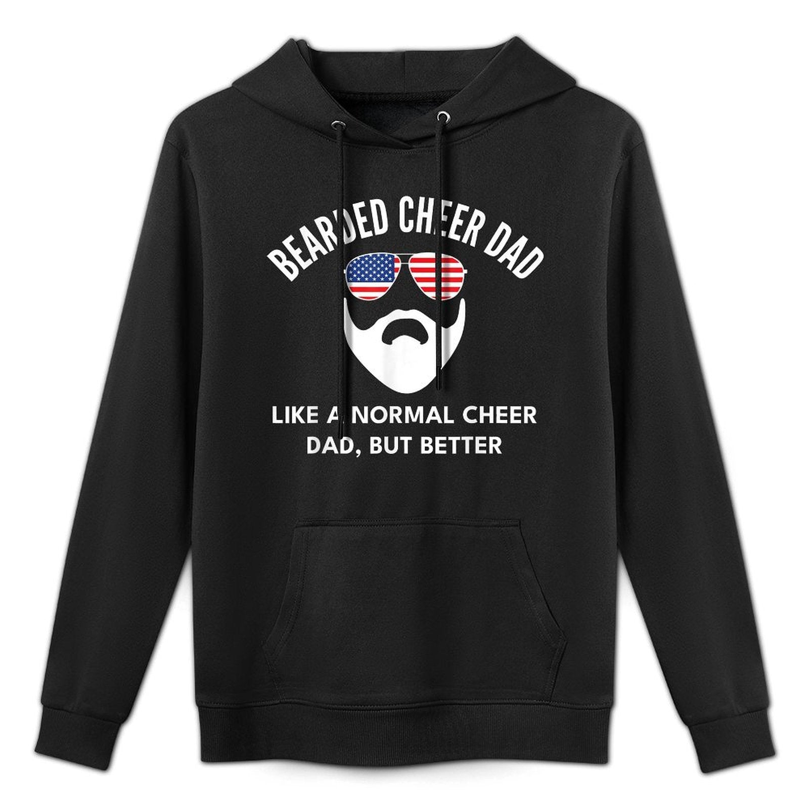 Cheer Dad Bearded Definition Cheerleading Funny Adjustable Hood Hoodie