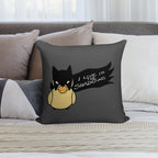 Duck in Bat Costume Soft Washable Throw Pillow