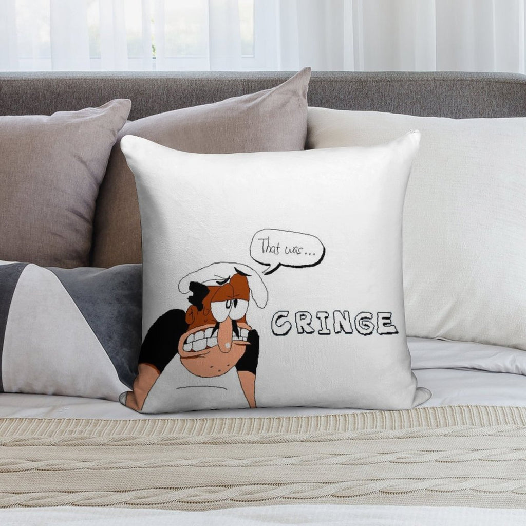 That Was Cringe  Pizza Tower Soft Home Decor Throw Pillow