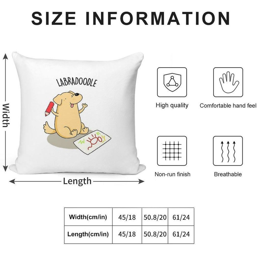 Labradoodle Funny Labrador Dog Puns Soft Multiple Sizes Throw Pillow