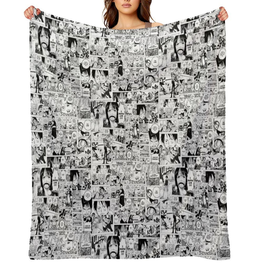 One Piece Manga Collage Comfort Throw Blanket