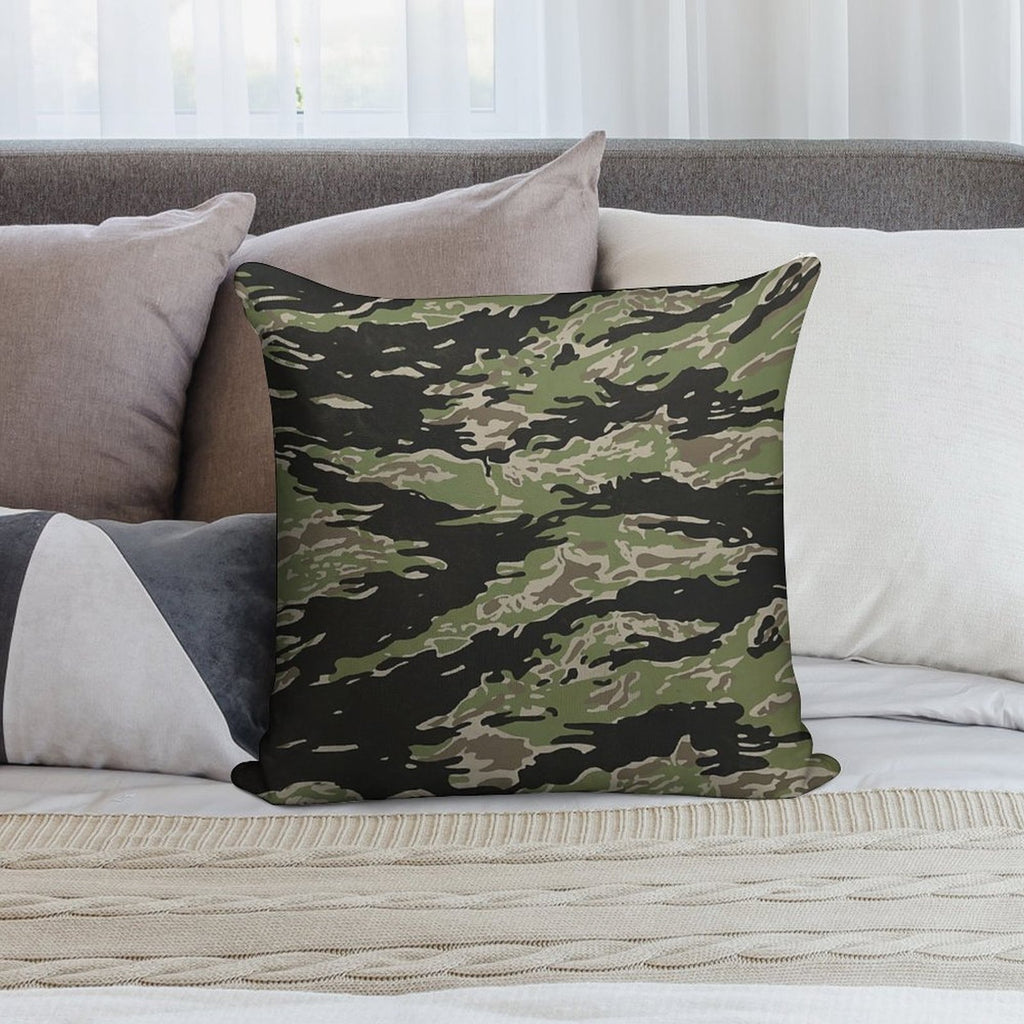 Overgrown Tiger Camo Soft Ultra-Soft Texture Throw Pillow