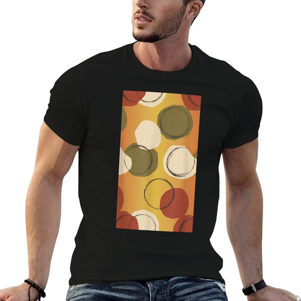 Abstract Art Circular Patterns Boho Colors  Stretchy T-Shirt