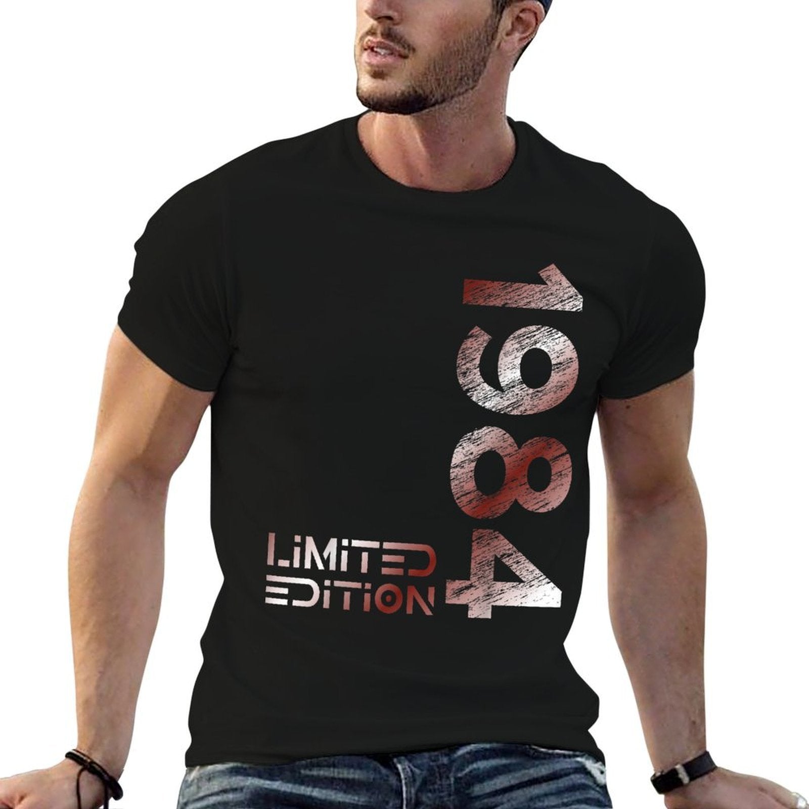 Limited Edition 1984 Man Woman 40th Birthday, Small, Black  Vintage-inspired T-Shirt