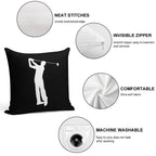 Golfer Soft Durable Construction Throw Pillow