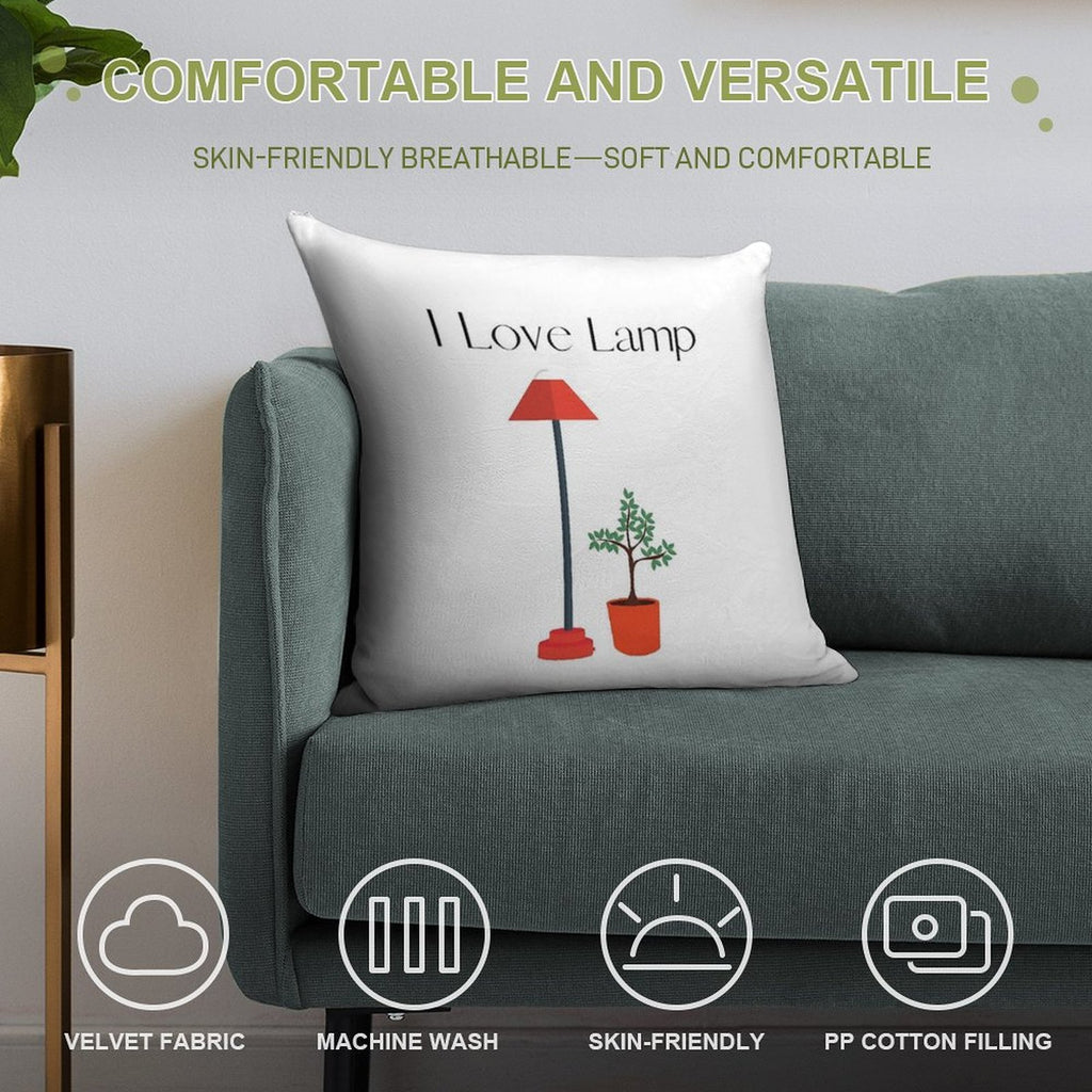 I Love Lamp Soft Multiple Sizes Throw Pillow