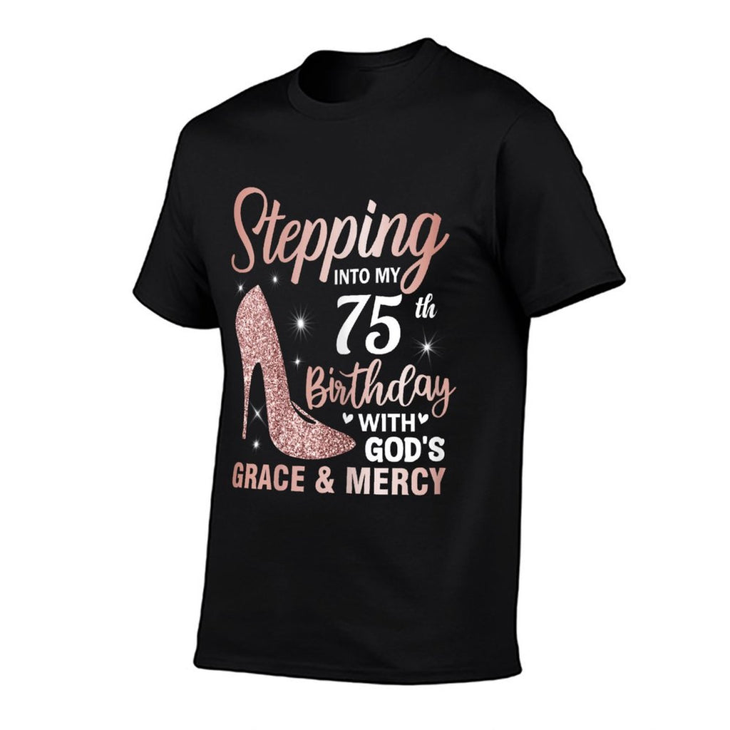 Stepping Into My 75th Birthday Women 75 Year Old Bday  Vintage-inspired T-Shirt