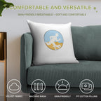 Adventurer Boy And Dog Soft Home Decor Throw Pillow