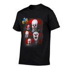 IT TV Mini Series Many Faces of Pennywise  Heathered Texture T-Shirt