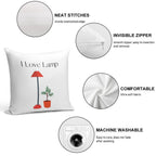 I Love Lamp Soft Multiple Sizes Throw Pillow