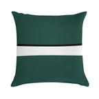 Hunter Green White And Black Banded Soft Style Accent Throw Pillow
