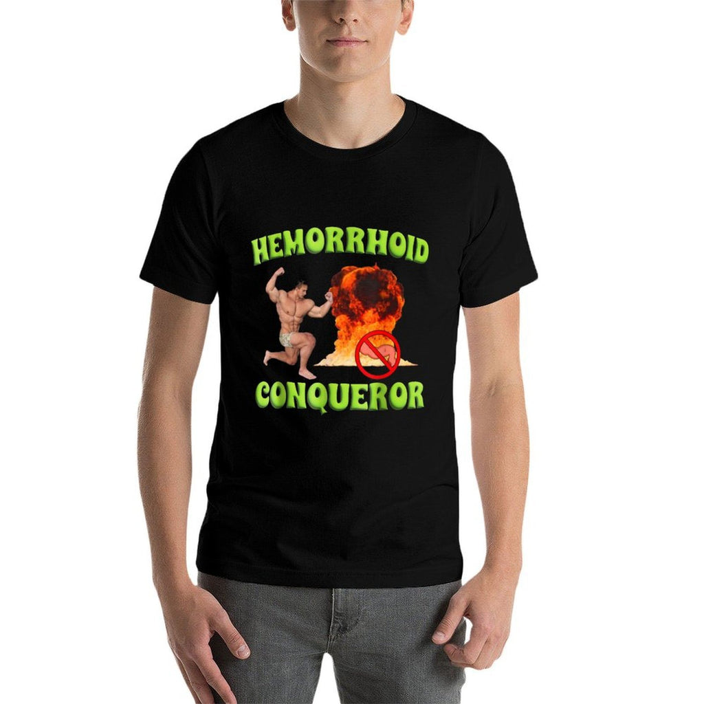 Hemorrhoid Conqueror Funny Meme Weird Offensive Cringe Joke  Quick-drying T-Shirt