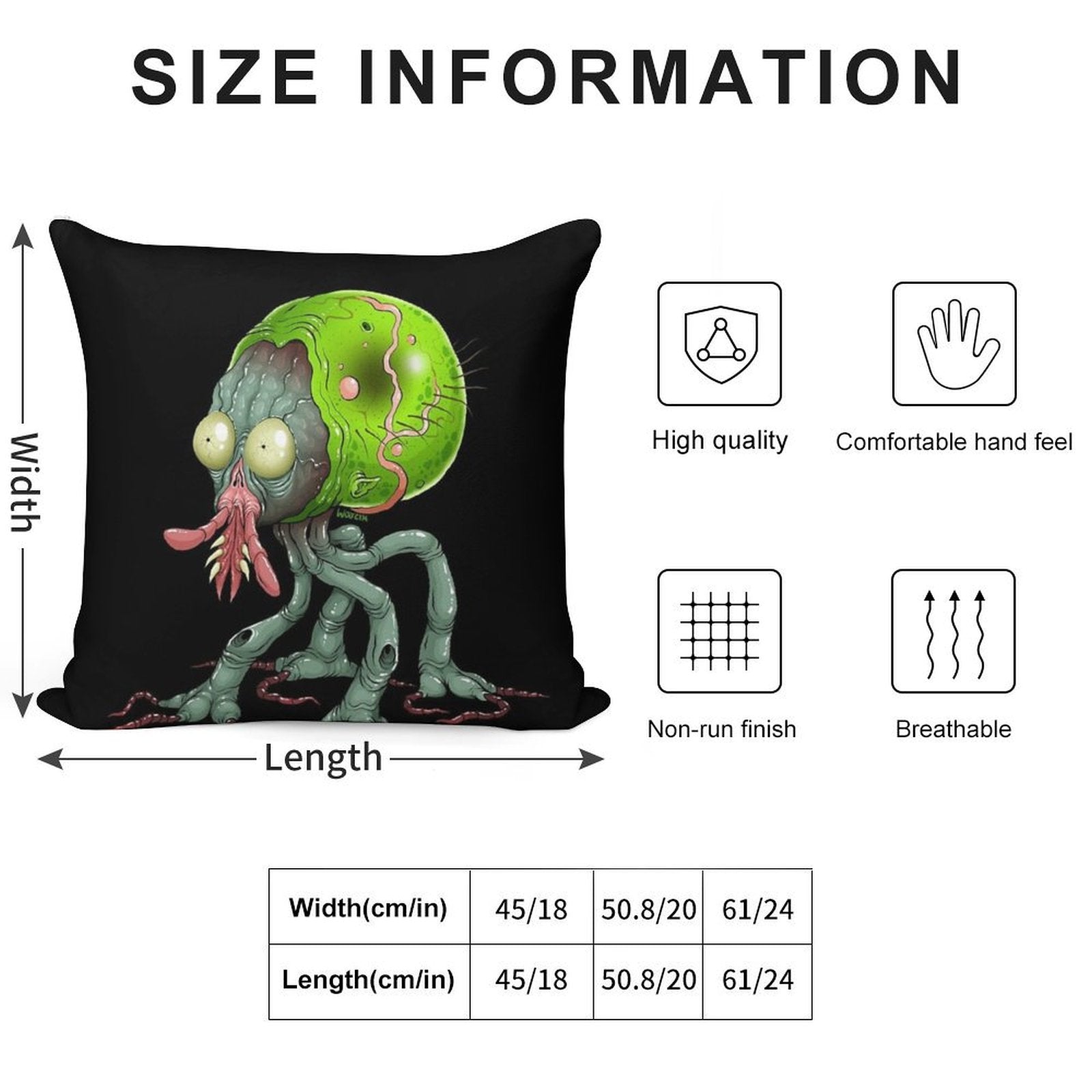 Tick Monster Soft Luxury Feel Throw Pillow