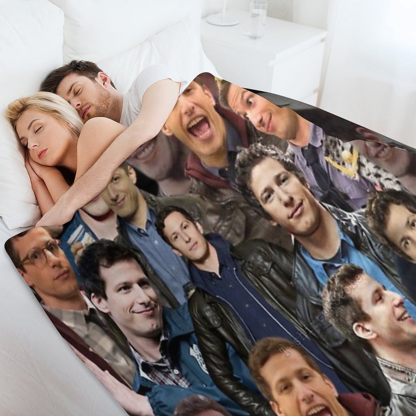 Jake Peralta Photo Collage Travel-friendly Throw Blanket