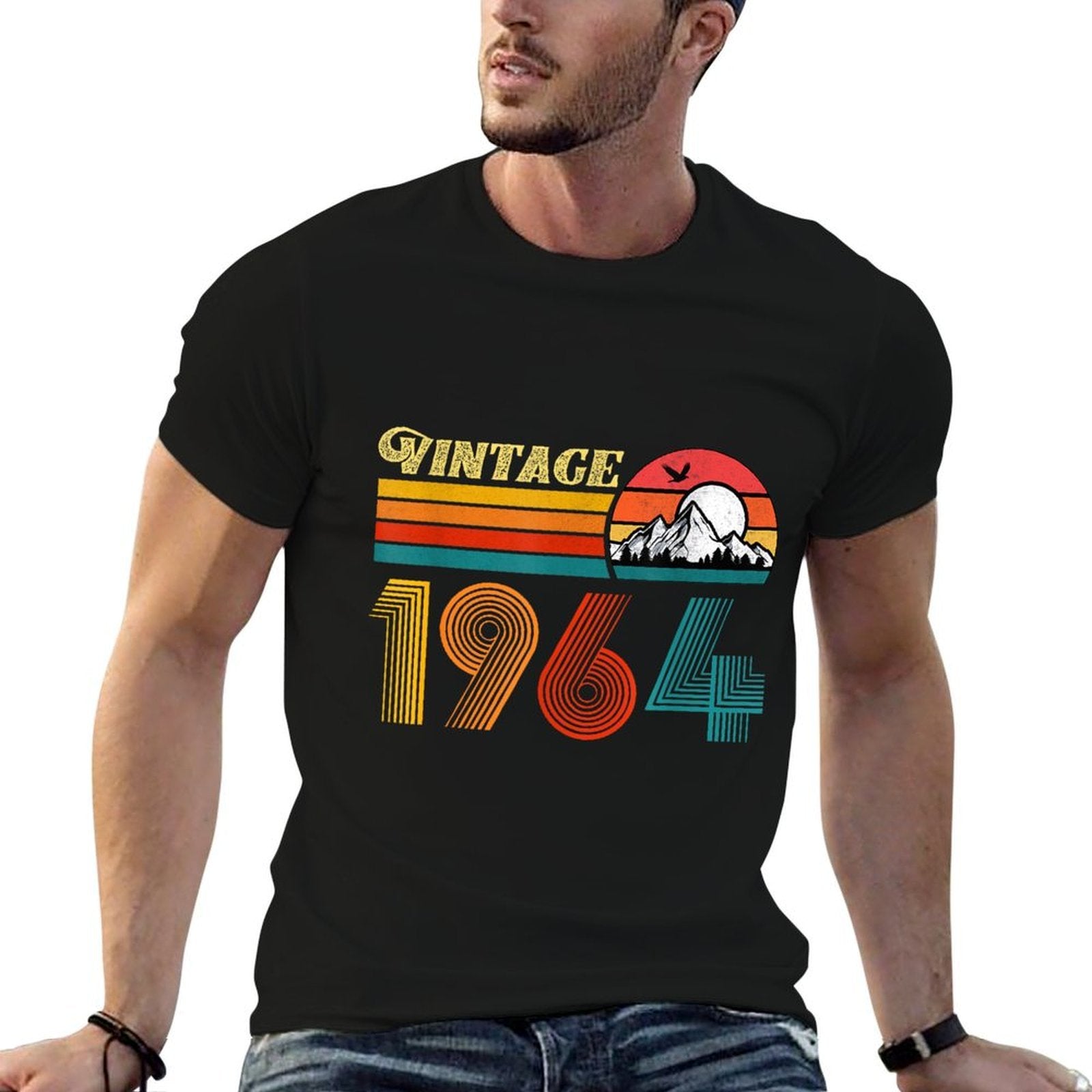 60th Birthday 60 Year Old Men Women Retro Vintage 1964  Lightweight T-Shirt