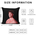 Herbie Farnworth Dolphins Red Posterised Soft Bedroom Essential Throw Pillow