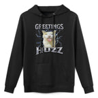 Greetings Huzz Funny Cat Meme Bootleg Graphic Men Women Versatile Streetwear Hoodie