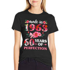 60th Birthdays For Women, Floral Made In 1963  Quick-drying T-Shirt