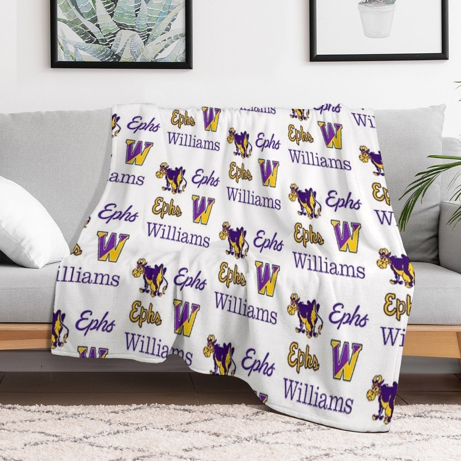 Williams College Logo Pack Eco-conscious Throw Blanket
