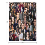 Dylan O'Brien Abstract Seamless Collage Pattern Wrinkle-free Throw Blanket