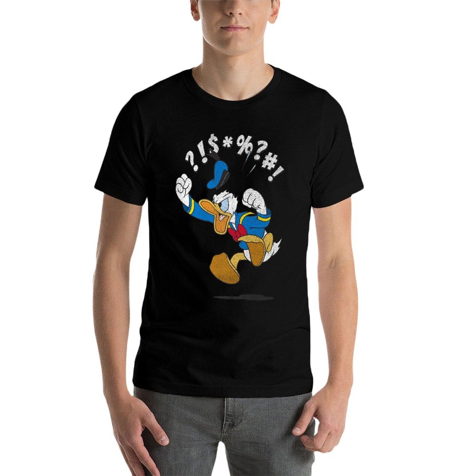 Disney Mickey And Friends Vintage Donald Duck Angry Jump Premium  Affordable Price T-Shirt
