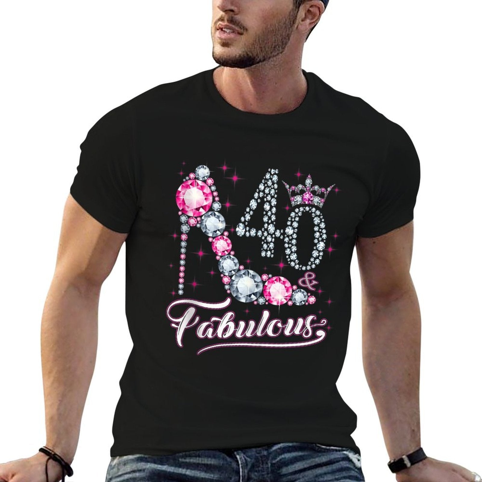 40 And & Fabulous 1980 40Th Birthday Gift For Womens  Fade-proof Color T-Shirt