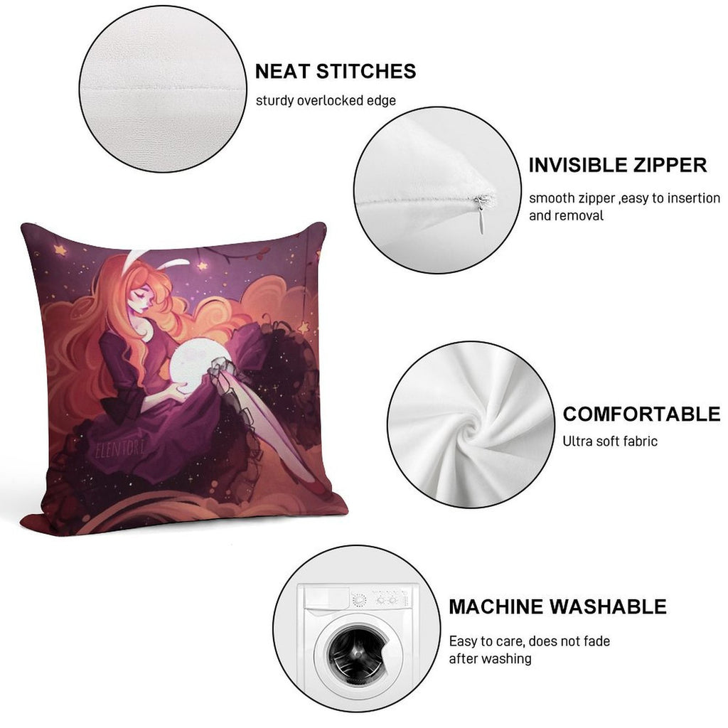 Alena Soft Short Plush Fabric Throw Pillow