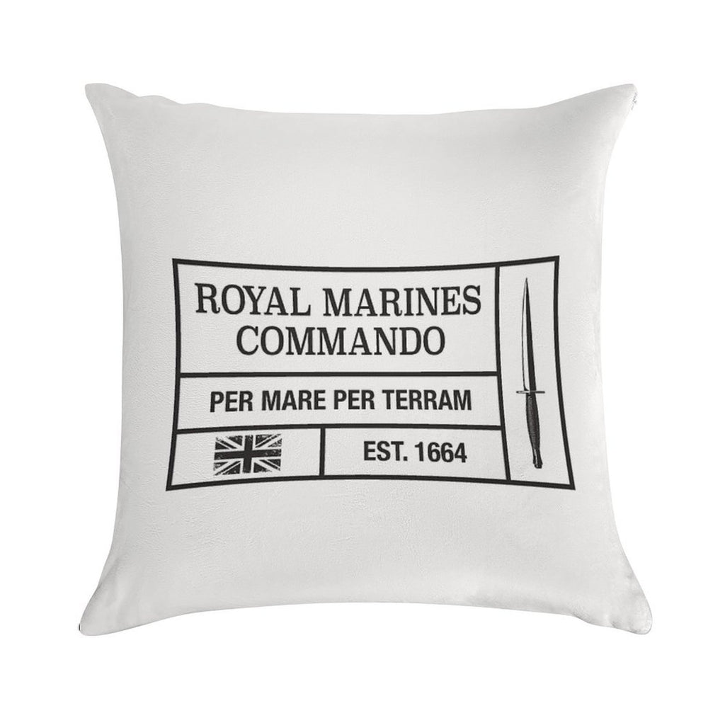 Royal Marines Commando Moto Per Mare Per Terram Soft Anti-Pilling Throw Pillow