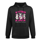 In October We Wear Pink Nurse Ghost Halloween Breast Cancer Easy Care Hoodie