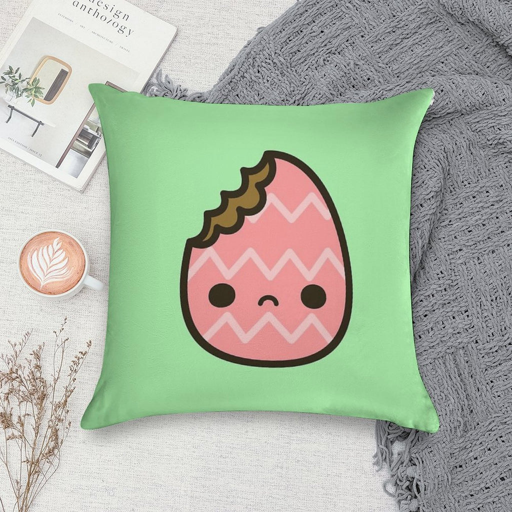 Sad Easter Egg Soft Decorative Cover Throw Pillow