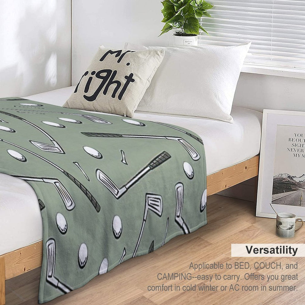 Golf Clubs Gift-ready Throw Blanket