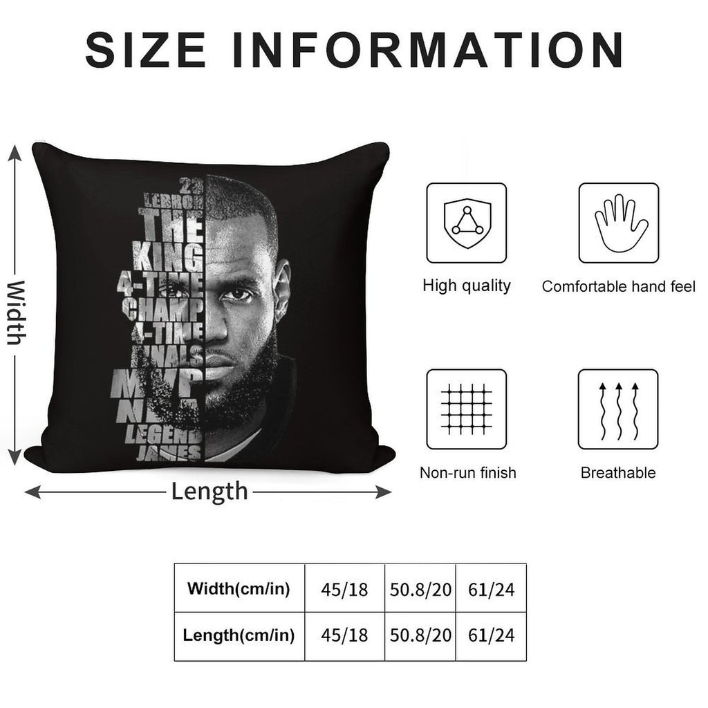 LeBron James - Legacy Soft Shrink-Resistant Throw Pillow