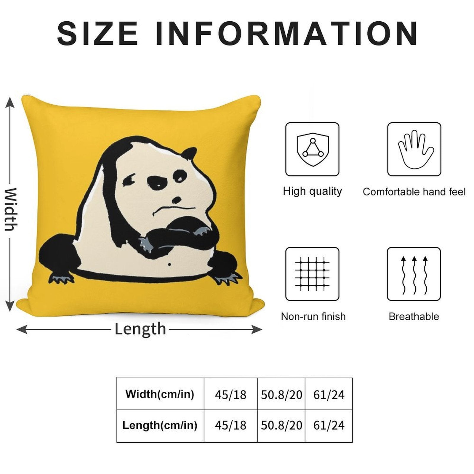 Panda Bear Soft Ultra-Soft Texture Throw Pillow