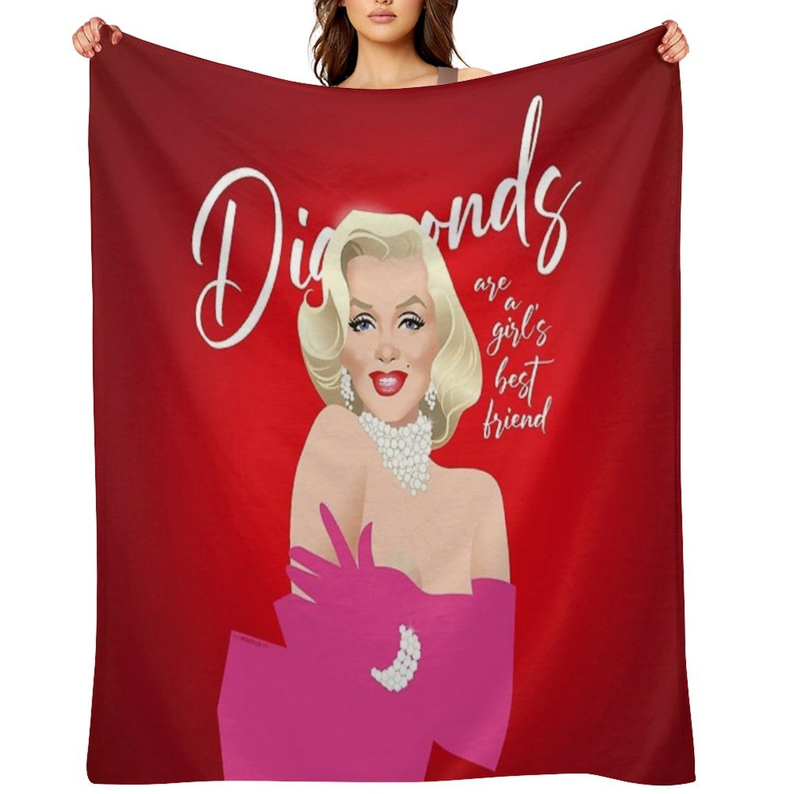 Girl's Best Friend Anti-pilling Throw Blanket